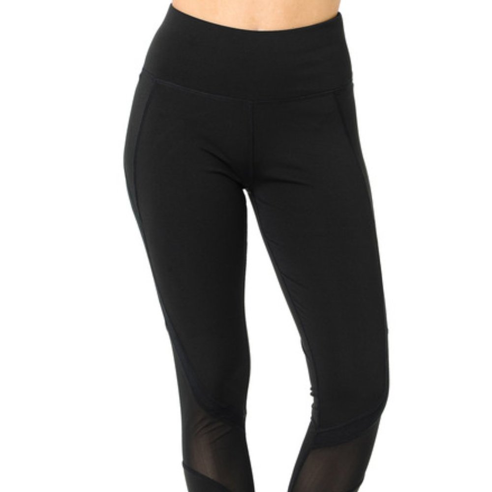 Black Mesh Leggings